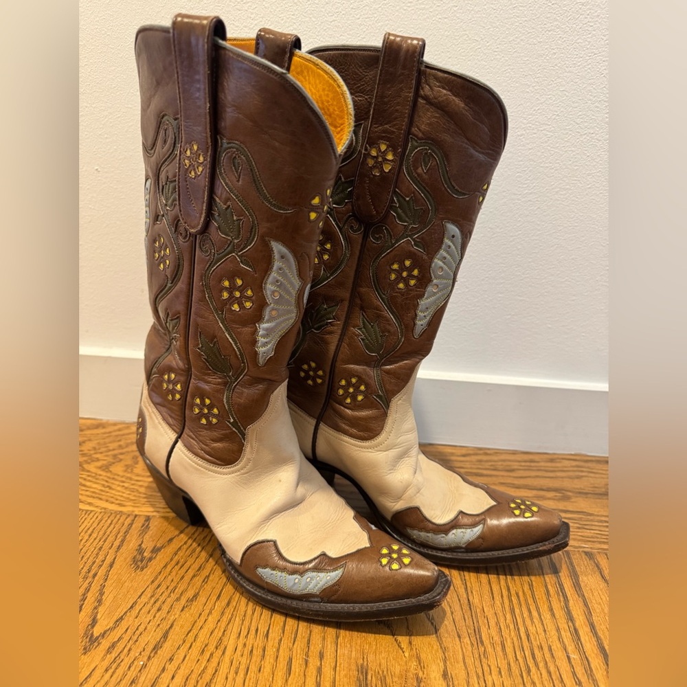 Stallion Boot Company - Butterfly inlay cowboy boots